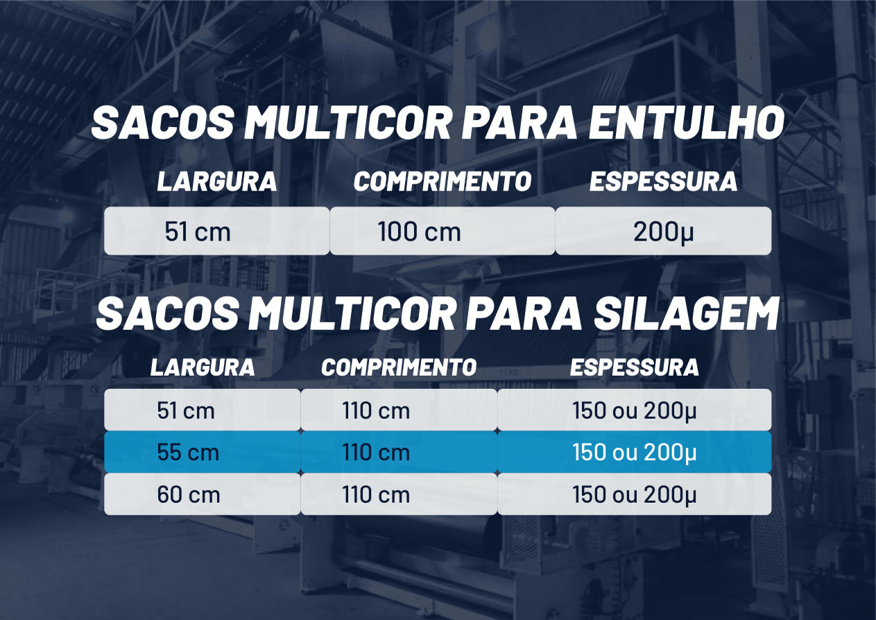Sacos Multicor para Silagem